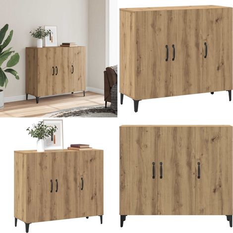 vidaXL Sideboard Artisan-Eiche 90x34x80 cm Holzwerkstoff (1/5)