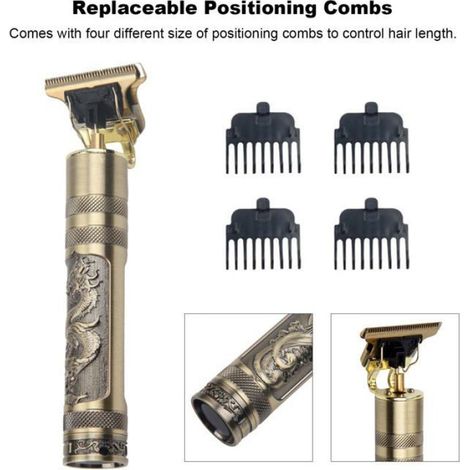 Tondeuse à Cheveux Professionnelle Sans Fil Hommes, 4 Peignes de Guidage, Rechargeable Domestique/Salon Cuneary (1/5)