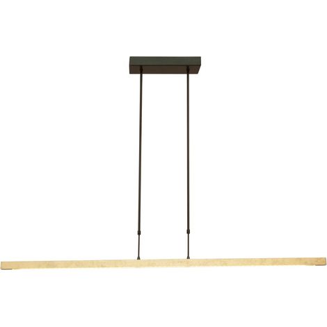 Lampe suspendue noire Real 3 avec de l'or 130cm - 2976-GL-S-2XP-DW