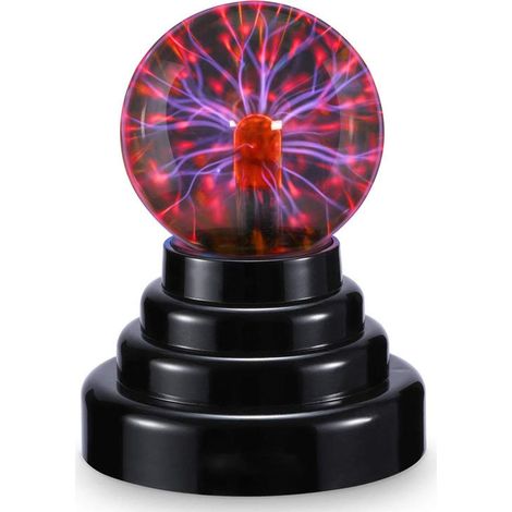 Boule de Plasma 3 Pouces, Usb Lumière de Boule de Plasma Sensible au Toucher Et Au Son, Lumière Boule de Plasma, Boule Magique Lampe pour Décorations, Enfants, Chambre à Coucher, Cadeaux De No (1/5)