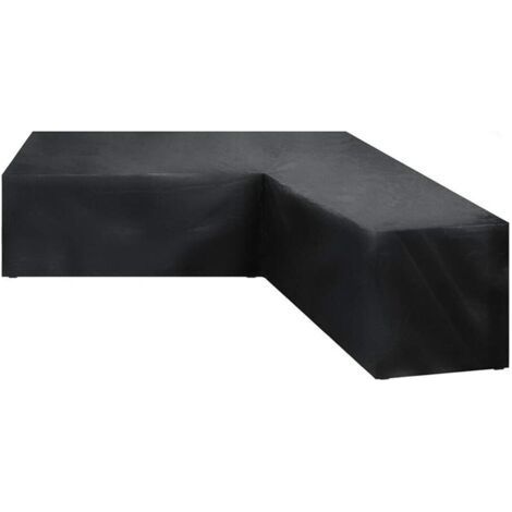 Housse de protection pour meubles de jardin en forme de L - En polyester420D - Étanche à la poussière - 286 x 286 x 82 cm (1/4)