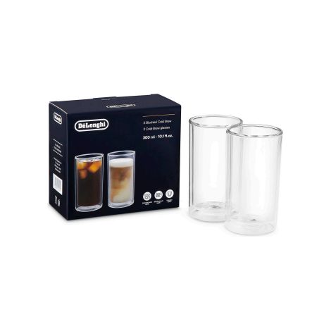 Delonghi set 2 bicchieri doppia parete borosilicato Cold Brew 300ml idea regalo