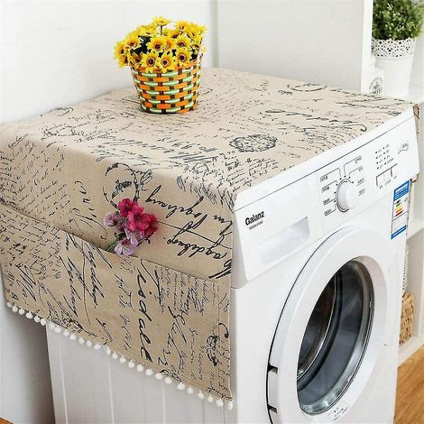 Housse de machine à laver en tissu éponge anti-poussière, 55 x 130 cm. (1/5)