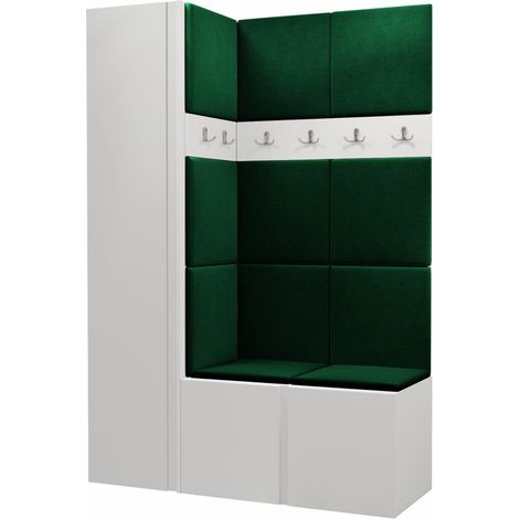Conjunto para recibidor Pinis IX, Manila 35, 186x124x46cm, Tapiz, Aglomerado laminado, Colocada, Montada en la pared