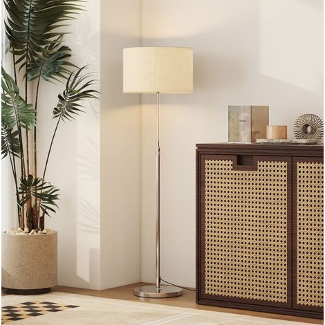Stehlampe mit Fernbedienung, höhenverstellbar 133–168 cm, dimmbar, beiger Schirm, HAVRYA (1/5)
