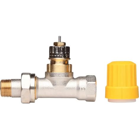 Danfoss Cuerpo de válvula RA-UN 10 R 3/8, recto, niquelado mate, 013G3002