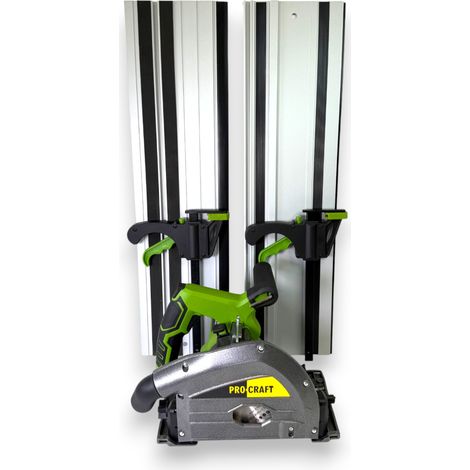 Procraft KR2100 Scie plongeante 1400 watts 165 mm + 2x rails de guidage 700 mm