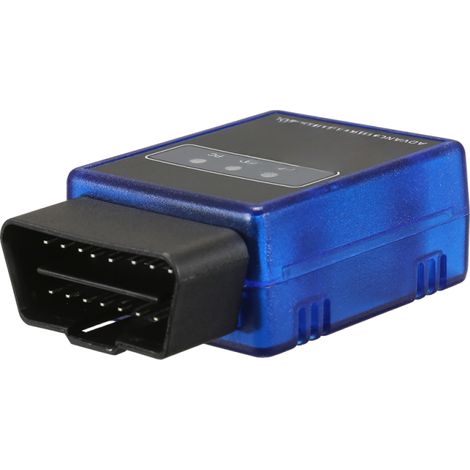 Outil de diagnostic OBD II bleu avec connexion Bluetooth pour iOS, Android et Windows. (1/5)