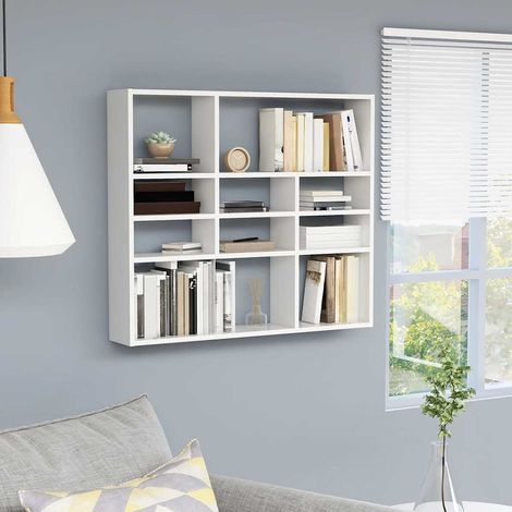 Estantería de pared madera contrachapada  90x16x78 cm