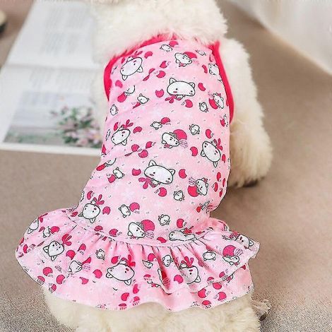 Nueva ropa de verano fresca para perros con estampado animal: vestido, camiseta, falda de tirantes para gatos, perros, caniches y carlinos pequeños y medianos. Vestido, chaleco, camisa 7. (1/5)