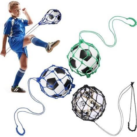 Filet d'entraînement au football pour enfants Irovami - Filet d'entraînement multifonctionnel portable, ensemble de 3 pièces, noir, bleu et vert (1/5)