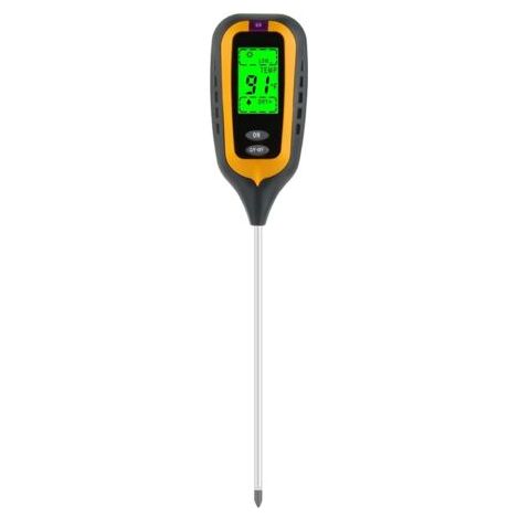 4 en 1 sol pH mètre de sol température du sol Solaire humidité PH Mètre Testeur for plantes de jardin Fleurs LCD Affichage(Square) (1/5)