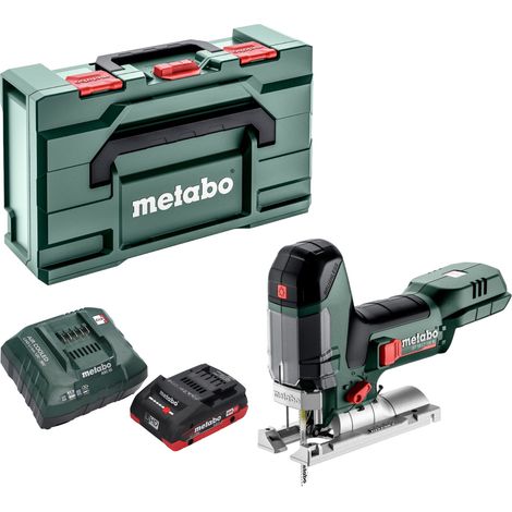 Metabo ST 18 LT 130 BL sierra de calar sin cable 18 V 130 mm sin escobillas + 1x batería LiHD 4,0 Ah + cargador + metabox
