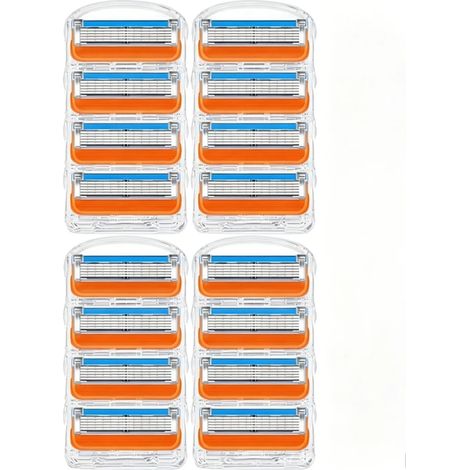 rasoir electriques hommes-Lot de 16 paquets de 5 lames de rechange pour rasoir Gillette Fusion ProGlide Power