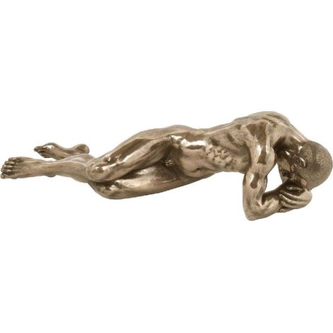 Statuette en résine Homme Couché 35 cm