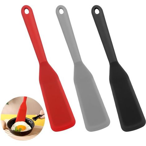 Store7，Espátulas de cocina de silicona，Resistentes al calor y multifuncionales，3 piezas，Sin BPA y aptas para lavavajillas (1/5)