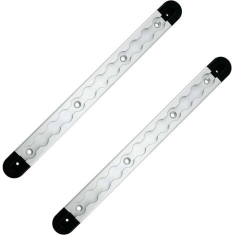Lot de 2 rails d'arrimage Airline en aluminium avec 4 embouts, barre de blocage de 300 mm, rails d'arrimage Airline, sécurisation du chargement rail d'arrimage pour camions, camping-cars et remorques