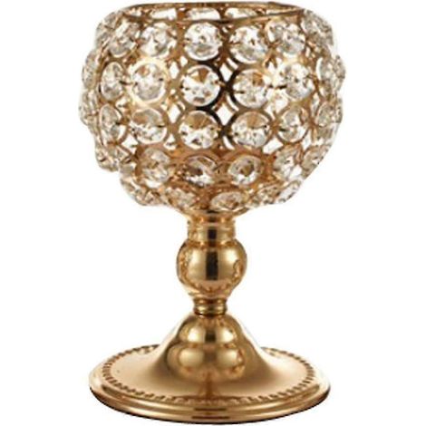 Weißer Kerzenhalter für Säulenkerzen zur Dekoration von Hochzeiten, Weihnachten und Abendessen-15cm 20cm 25cm 30cm 35cm-15cm Gold (1/5)