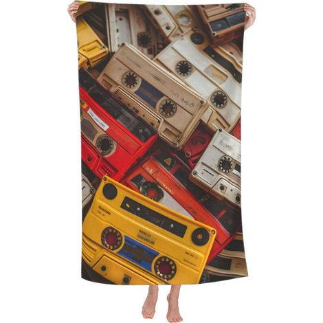 Serviette de Plage en Microfibre Ultra-Fine - Séchage Rapide, Sans Sable, Douce et Absorbante - Serviette Légère pour Piscine, Voyage et Cadeau (1/5)
