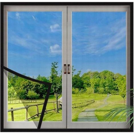 Moustiquaire de fenêtre adhésive 120x140 cm, filet anti-insectes pour maison et bureau (1/5)