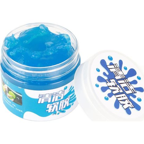 Universelles Autoreinigungsgel (160 g), ideal für die Innen- und Außenreinigung, einschließlich Tastaturen und anderer Haushaltsgeräte (blau). (1/5)