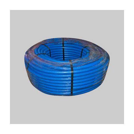 Tubo corrugato con tirafilo blu diametro 20 mm - rotolo 100 mt conf. da 100 ml