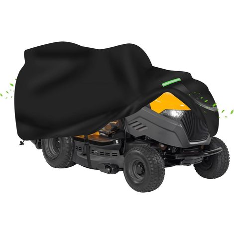 1 Housse tondeuse, Tissu Oxford 600D, Imperméable 10000 Pa, Résistante aux UV, Bandes réfléchissantes, Pour tracteur de jardin (1/5)