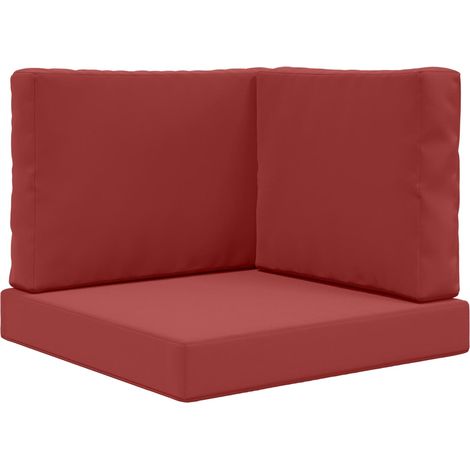 Maison Exclusive - Sofakissen für draußen 3 pcs Weinrot Polyester