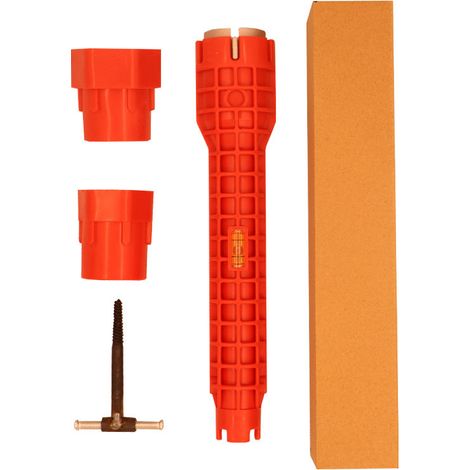Clé De Plomberie Pour Évier Et Robinet - Outil Installation Tuyauterie Salle De Bain - Réparation Valve D'Angle - 1 Pièce (1/4)