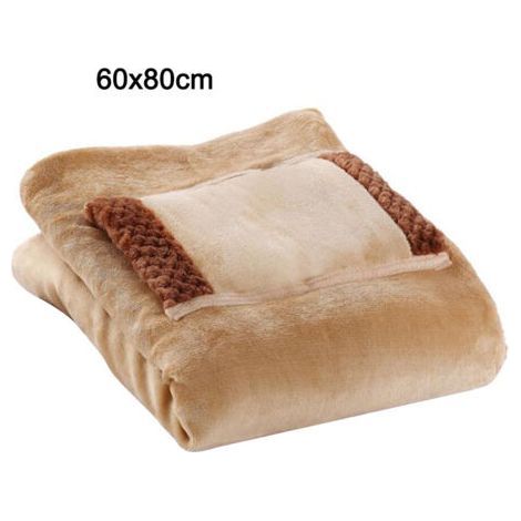 Couverture chaude USB pour genoux, couverture électrique châle en flanelle, chauffage local, chameau, 8060CM (1/5)