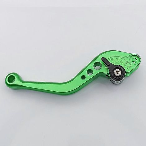 Modification pour véhicule électrique de moto : poignée de frein, de démarrage et d'embrayage réglables en alliage d'aluminium, klaxon, poignée courte, levier à deux doigts (vert, gauche, noir) (1/5)