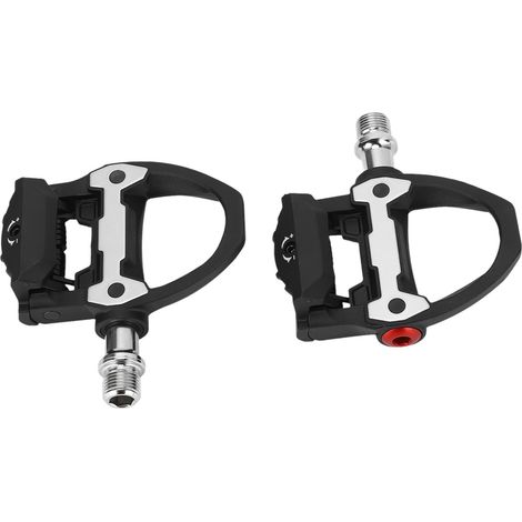 Pédales de vélo automatiques légères, filetage standard 14 mm, avec cales autobloquantes pour système SPD SL, angle de 6 degrés. (1/5)