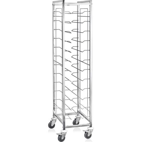 Chariot à plateaux 60 x 39 x 180 cm 12 x GN 1/1 inox - Was Germany (1/2)