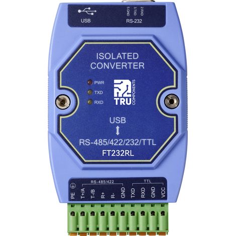 TRU COMPONENTS TC-12626056 TC-E810-U15 Seriell Umsetzer USB, RS-422, RS-485, Sub-D9 3.3 V, 5 V 1 (1/5)