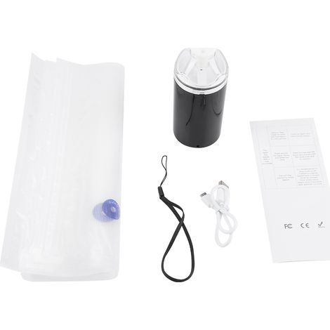 1 x Machine de mise sous vide portable avec 5 sacs, petite machine rechargeable par USB (1/5)