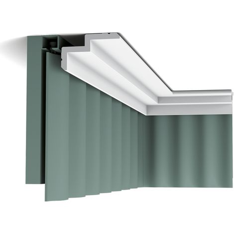 Orac – Profil moderne C390 – Moulure décorative L200 x H6 x L10 cm – Angle biseauté – À peindre pour protection UV (1/10)
