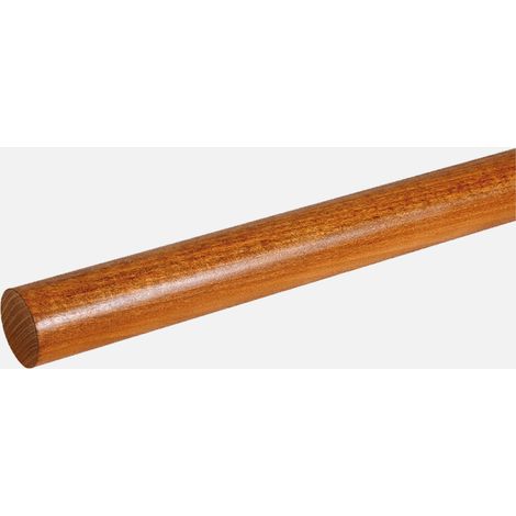 Burger – Main courante en hêtre verni teinté chêne 2m – Ø 40mm – Sécurise escaliers et passages – Installation intérieure uniquement