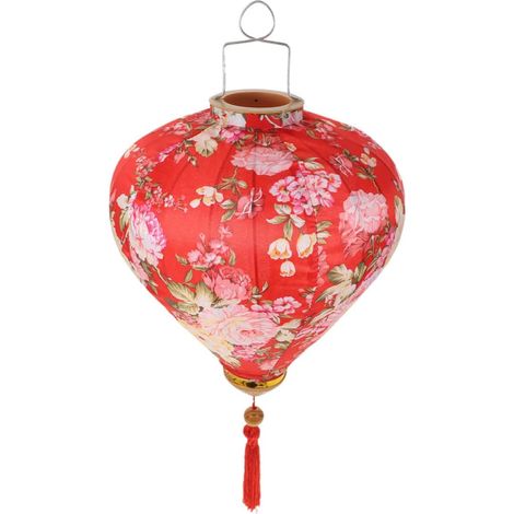 Lanterne en Tissu Rouge, Lanterne Suspendue la Porte, Décoration Suspendue du Nouvel An Chinois, Fil de Fer et Tissu, pour Mariage Chinois et Mur ou Porte (1/5)
