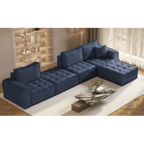 Bohoo modulare Ecke XL Blau Rechts (1/5)