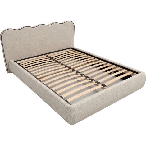 SPELLO - Lit tissu lisse 140x200cm Beige (1/5)