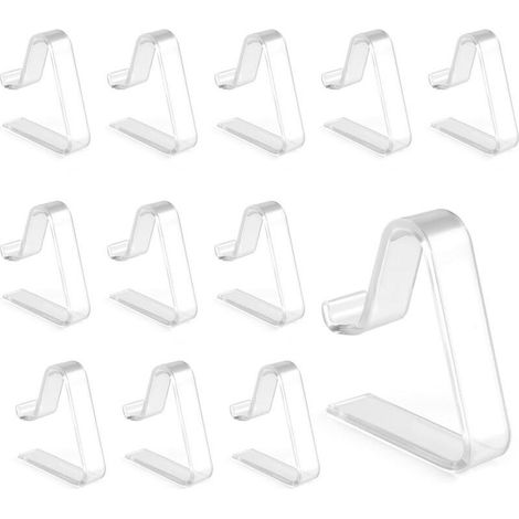 12pcs Pince à Nappe en Plastique Transparent, Accroche Nappe Adaptées Aux Tables à Manger de 3,5-5,5 cm d'épaisseur Restaurants, Attache Nappe Multifonctionnelle pour Table Exterieur (1/5)