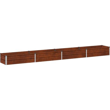 vidaXL Cama de Jardín Elevada Oxidado 320 x 40 x 24 cm cartón (1/2)