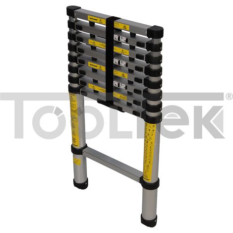 SCALA TELESCOPICA IN ALLUMINIO 2,6mt 9 GRADINI PIEGHEVOLE 452123 (1/5)