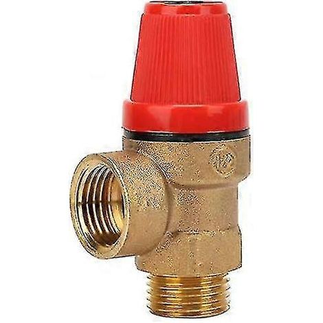 Soupapes de décharge de pression mâles 1/2" - Soupape de sécurité en laiton pour eau/huile/gaz (3 bar) - QH SZRH AJ (1/3)