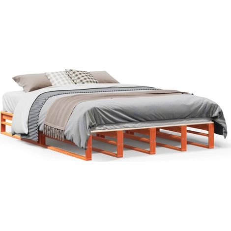 Maison Exclusive - Letto senza Materasso Marrone Cera 135x190 cm in Legno di Pino