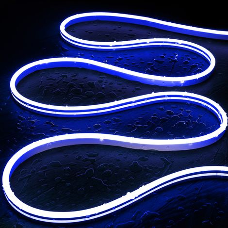 Tira LED Neón 24V 8W/m FreeCut IP65 N-FLEX6 a Medida Azul 1 m