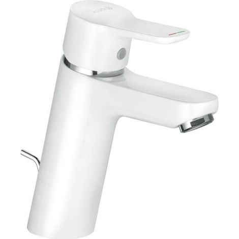 Kludi Pure&Easy - Mitigeur de lavabo avec vidage, chrome/ blanc 372909165 (1/2)