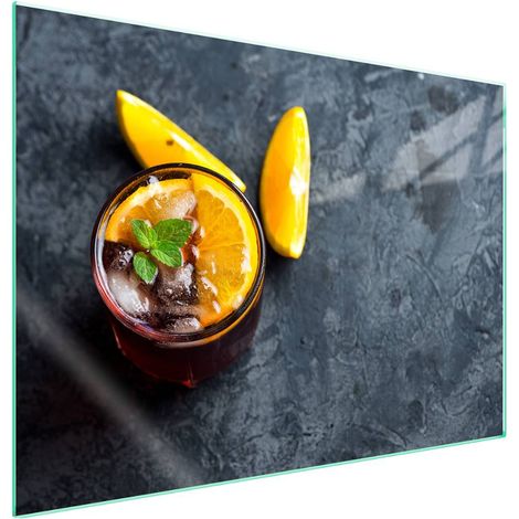 Plaque de protection en verre pour poêle 70x52 Fruits (1/5)