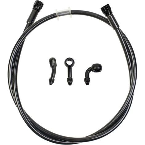 Tuyaux de frein hydrauliques universels pour motos 400 mm Raccords pivotants Trous de montage M10 usinés CNC pour scooters, motos, ATV et motos tout-terrain (1/5)