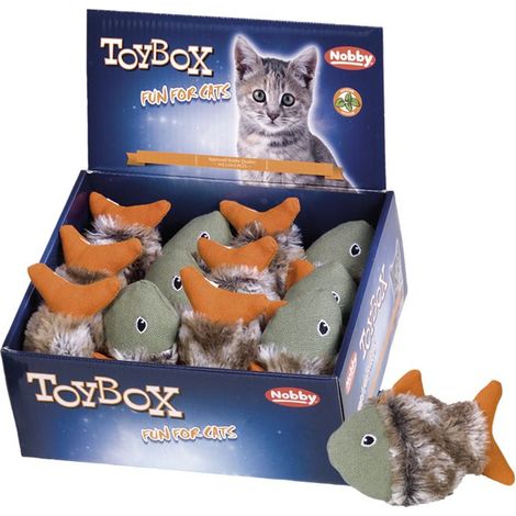Nobby Stofffisch mit Matatabi 13 cm Katzenspielzeug